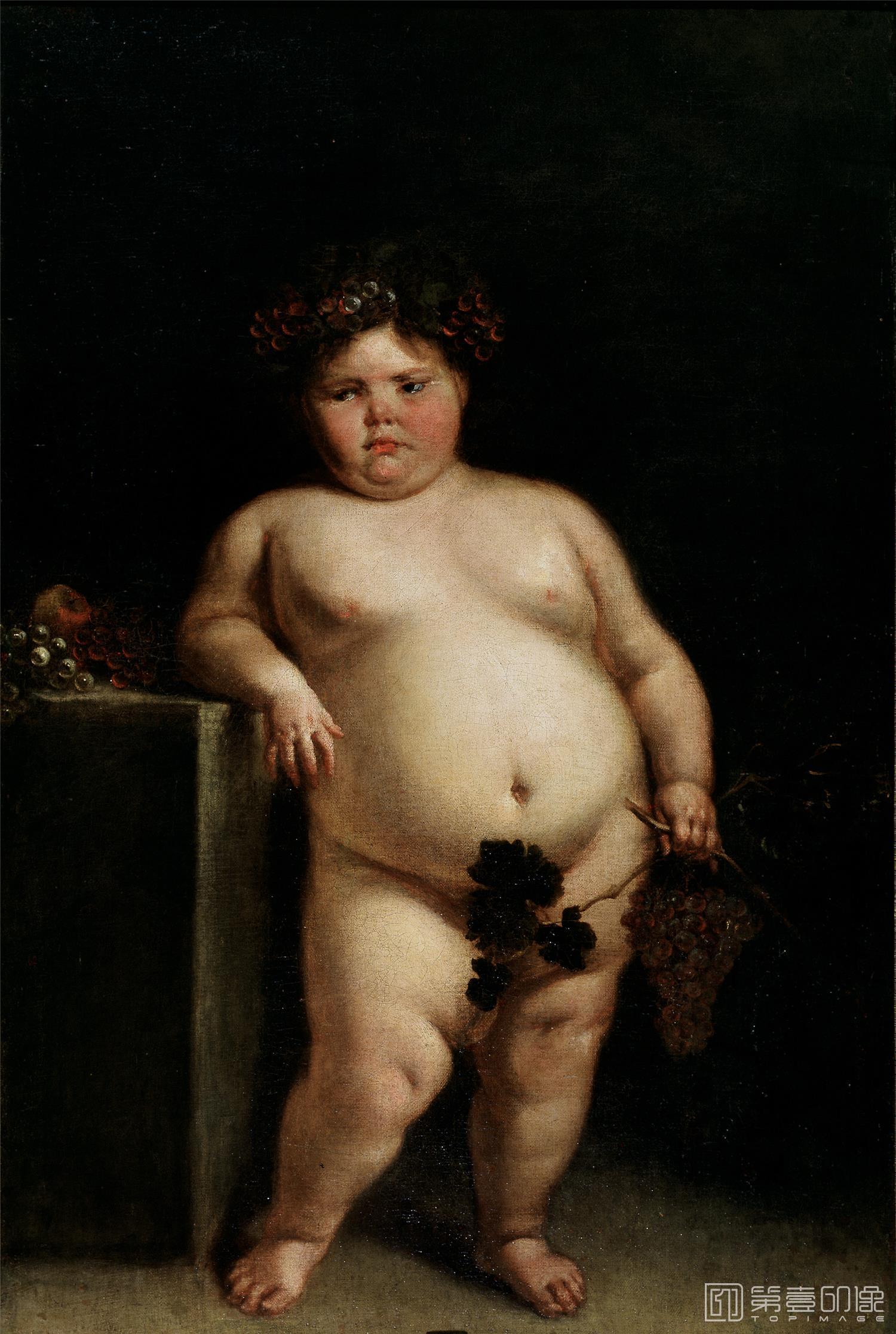 油画-西班牙普拉多美术馆油画藏画-Carreño de Miranda, Juan-La Monstrua desnuda, o Baco-165cm x 108cm-0511